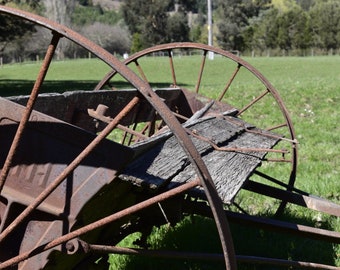 rustic farm seeder PHOTO print gloss matte a5, a4, a3,