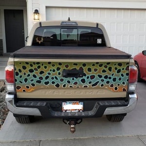 Brown Trout Skin Truck Tailgate Wrap Vinyl Graphic Decal Sticker Wrap - FREE SHIPPING