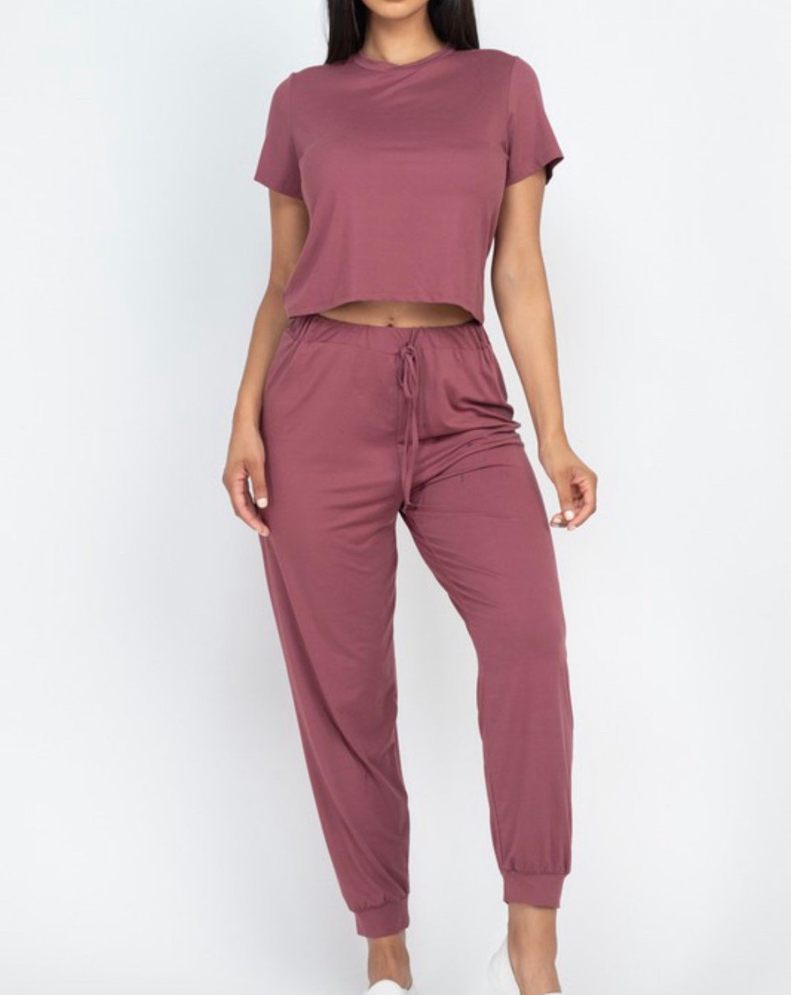 crop top jogging sets