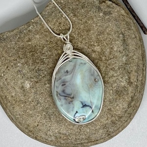 Dragon Agate Pendant, Dragon Agate Necklace, Chakra Jewelry, Healing Jewelry, Necklace Gift, Stone of Luck, Symbol of the Power of Dragons