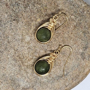 Genuine Connemara Marble Earrings; Irish Jewelry; Celtic Jewelry; Stone of Good Relationships and Common Sense; Irish Gift; From Ireland