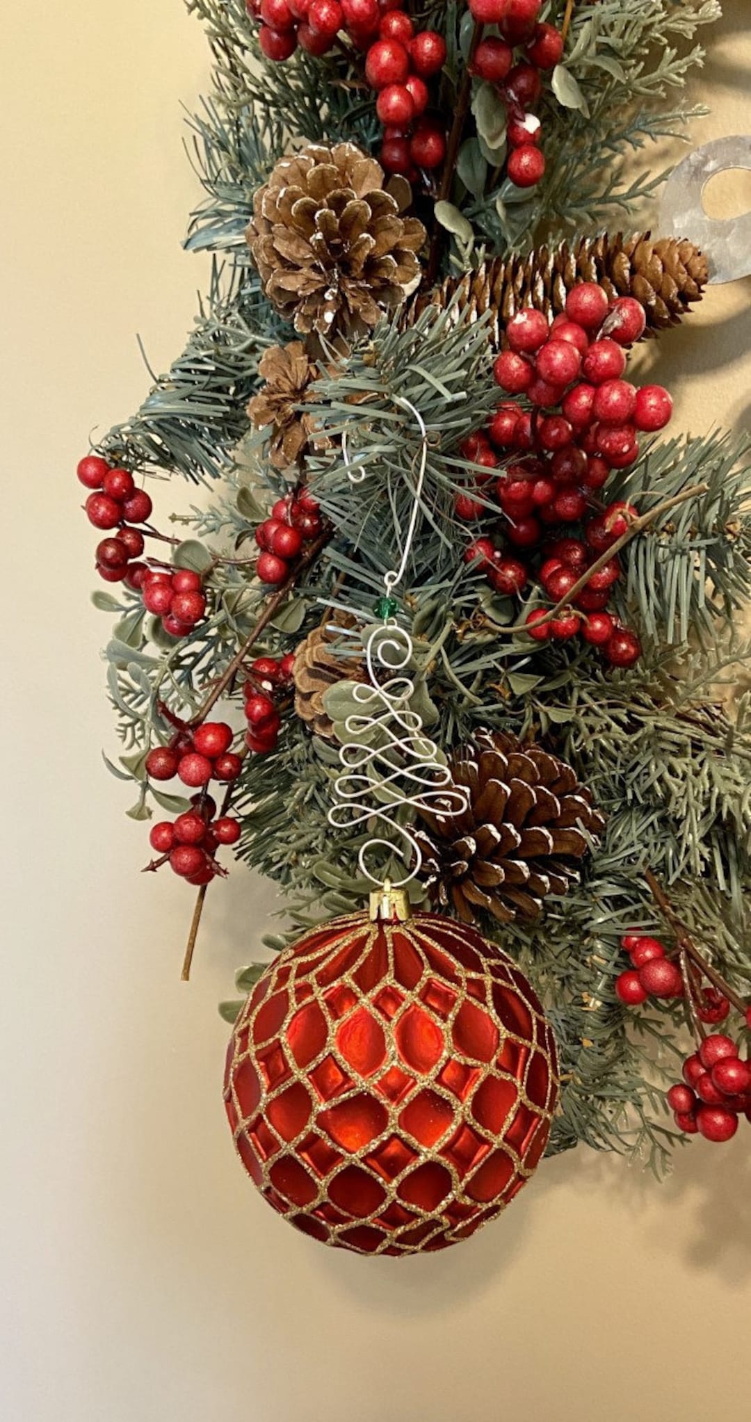 Set of 6 Christmas Tree Ornament Hangers Wire Christmas Etsy