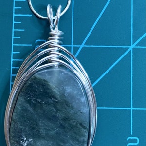 Natural Gray Jasper Pendant Necklace Gift Free Necklace Included Stone of Serenity and Unity 020 image 4