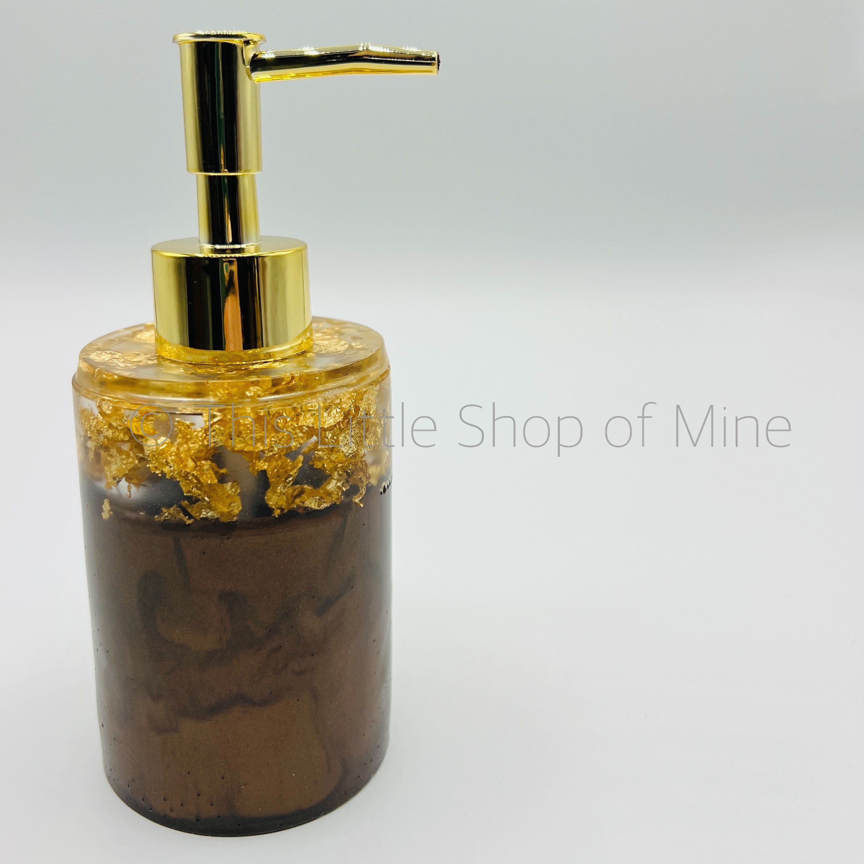 Dark Brown and Gold Bathroom Accessories Soap Dish Dispenser Etsy UK