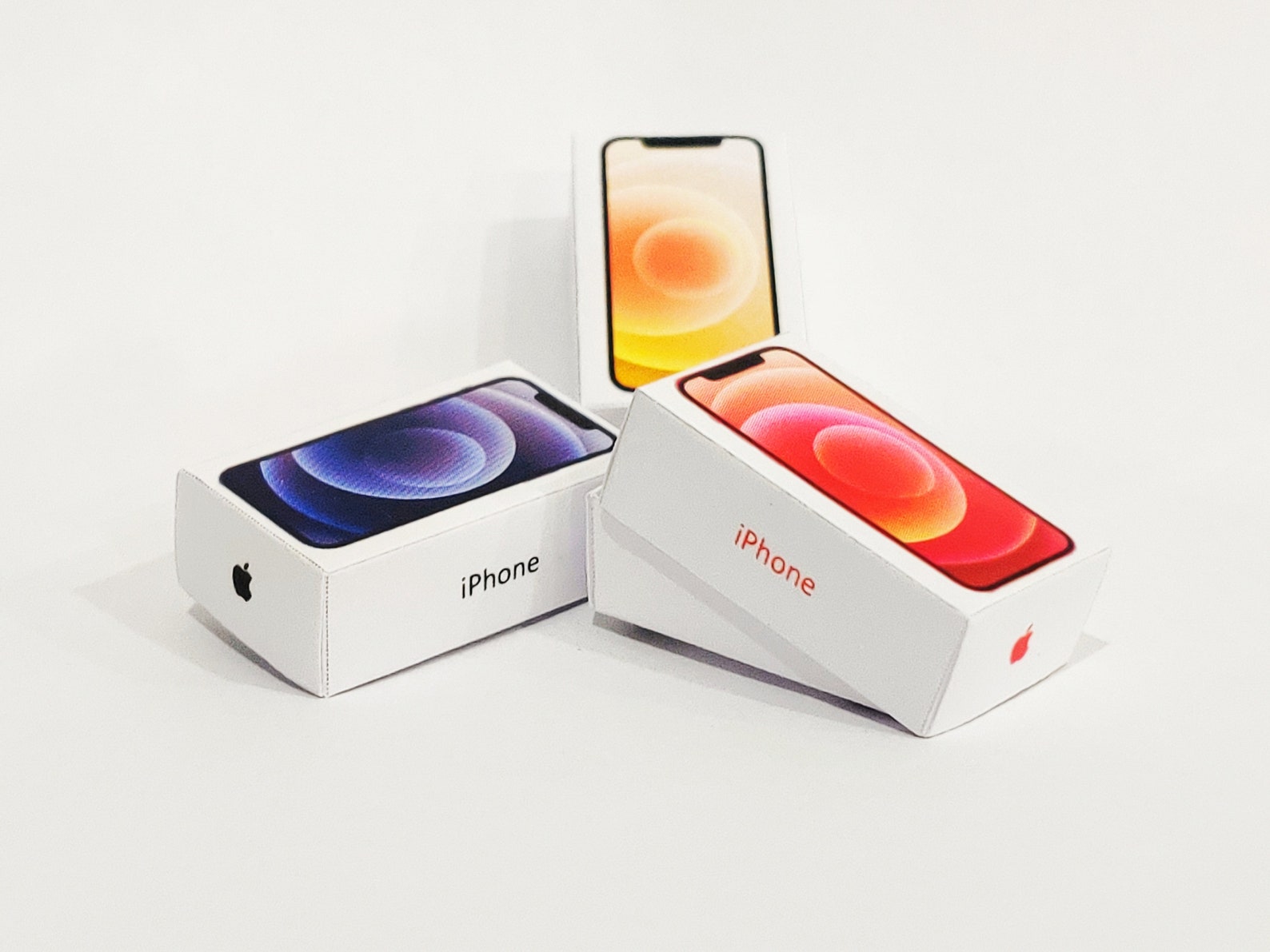 Printable iPhone 12 box 5 colors miniature box iPhone 12 Etsy