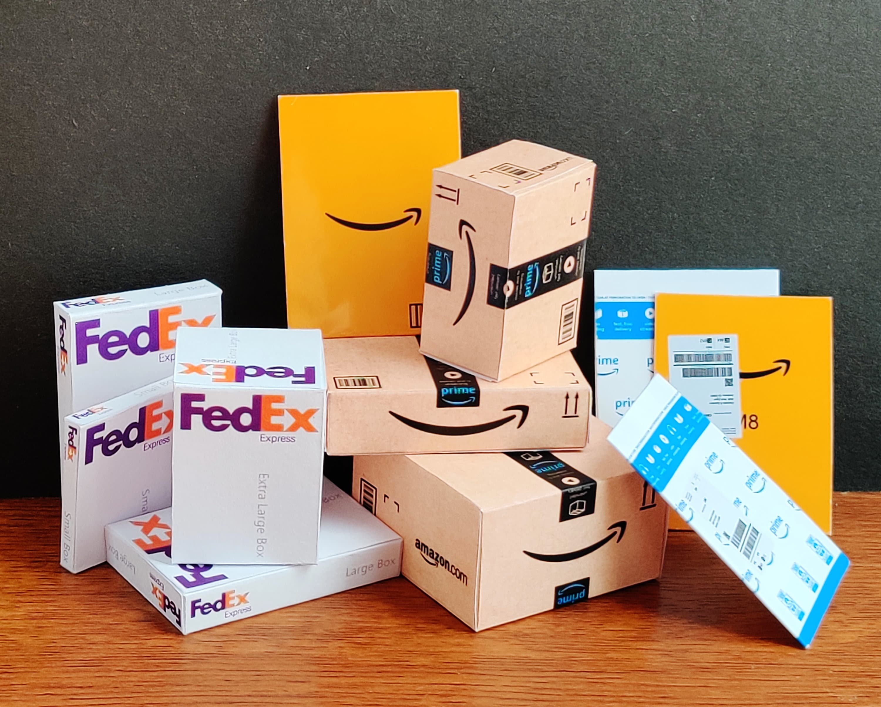 Amazon box Printable combo set Amazon boxes Fedex boxes and Etsy
