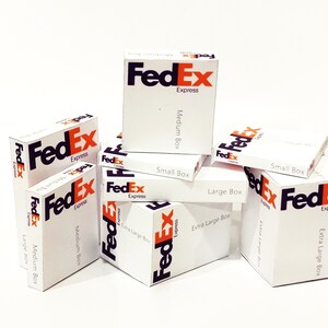 Printable Fedex Miniature Dollhouse boxes 1-12 8 boxes of | Etsy