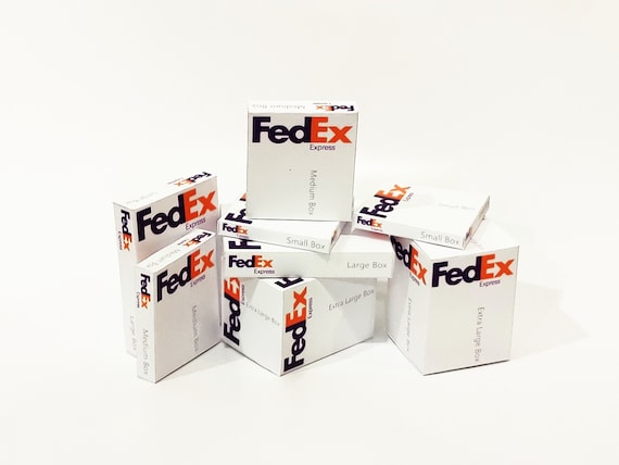 Printable Fedex Miniature Dollhouse boxes 1-12 8 boxes of | Etsy
