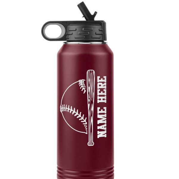 Softball Water Bottle Etsy