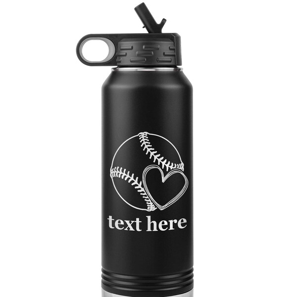 Softball Water Bottle Etsy