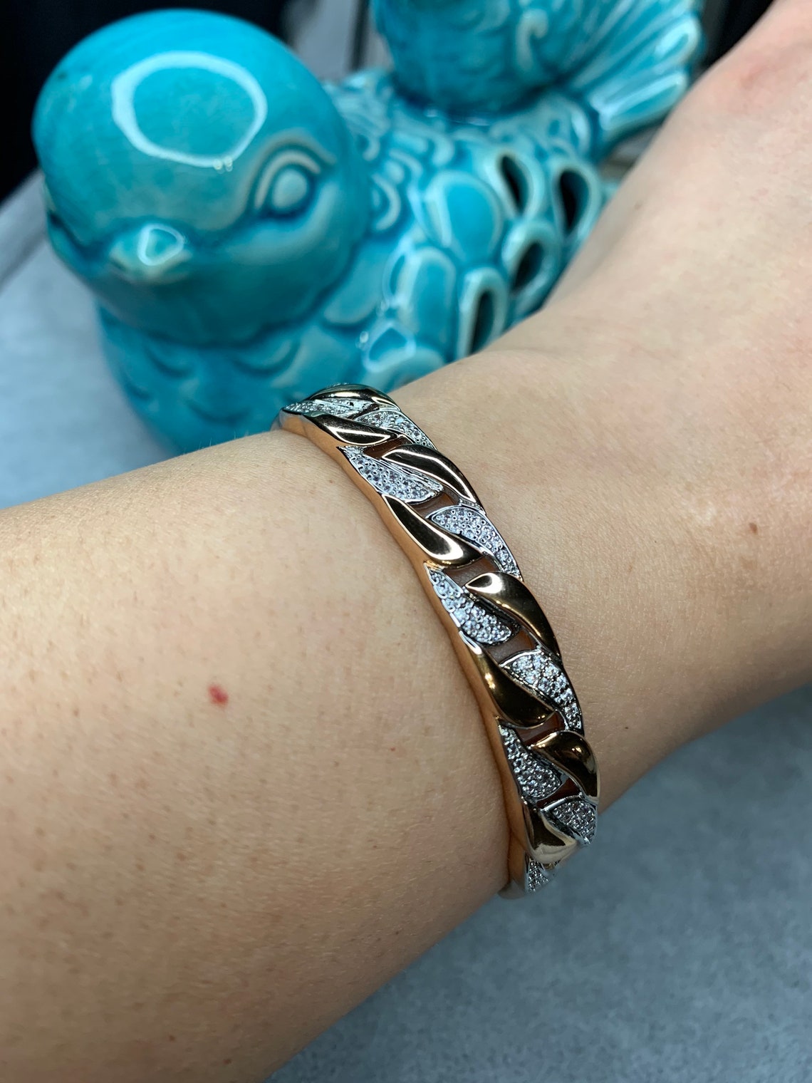 Cuff Bracelet. Handmade Jewelry. Solid Gold Jewelry. 18k Gold. Etsy