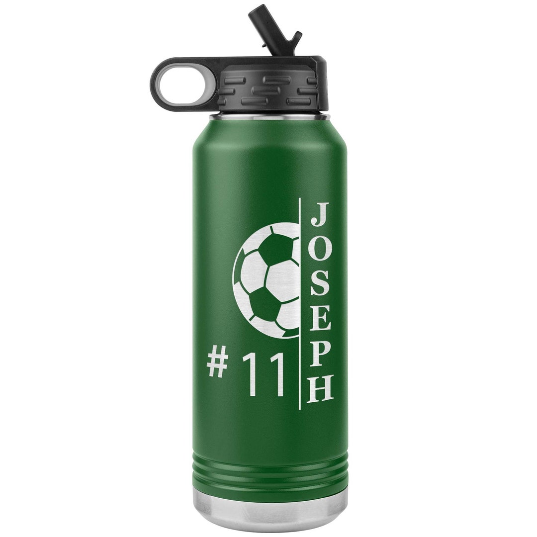 Custom Soccer Ball Coach Water Bottle/soccer Team Water Etsy