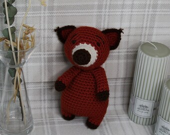 Ginger the little fox, amigurumi, crochet plush