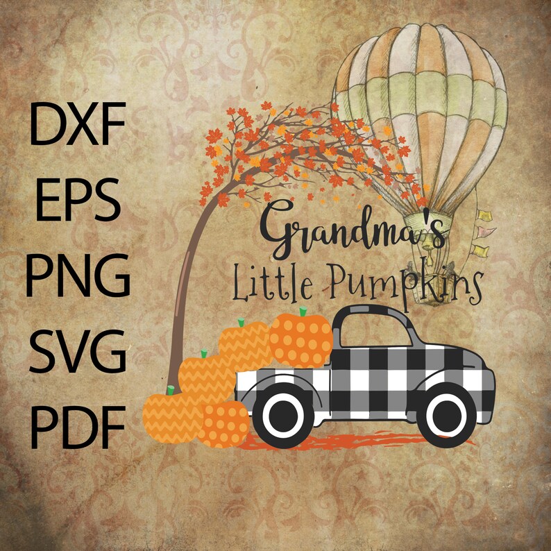 Download Grandmas Little Pumpkins With Truck SVG Custom Name On | Etsy