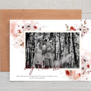 Soft Floral Customizable Holiday Card (Digital)