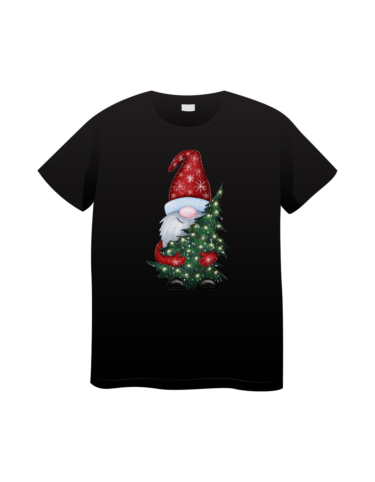 Gnome Santa Claus Digital Download, Christmas Tree Lights - Etsy