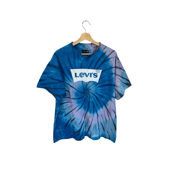 Levis Blue Tie-dye T-shirt / 100% Cotton / Large - Etsy