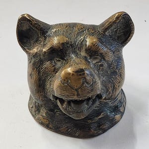 Tintero de latón imperial raro