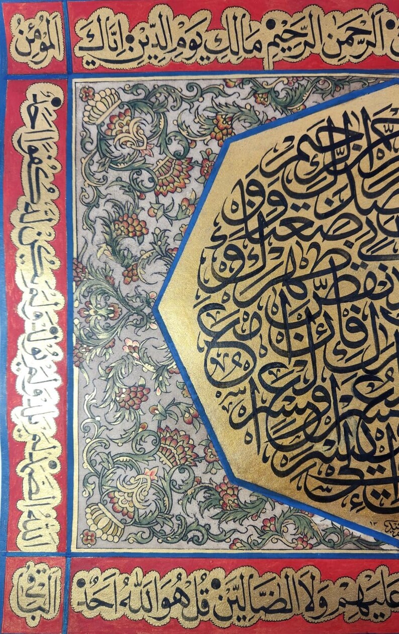 Rare Ottoman Handwritten Calligraphy Panel Inscribed Quran Verses by ...