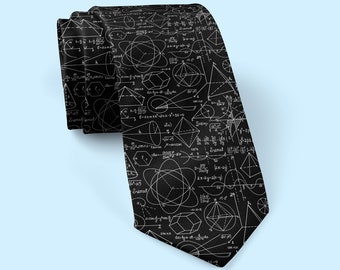 Science Tie | Neckties For Men | Physics Tie | Physics Necktie | Math | Physics Teacher Gift | Math Tie