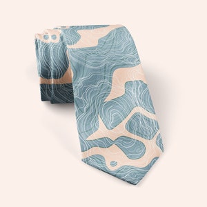 Kontur karte Krawatte, Topografische Karte, Krawatte, Geschenk für Wanderer, Geologen Geschenk, Reisende Geschenk, Karte Druck Krawatte
