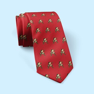 Banjo Playing Frog Tie, Cravatta da uomo stampa cravatta, Ottimo per matrimoni, sposo, sposi, missioni, danze, regali