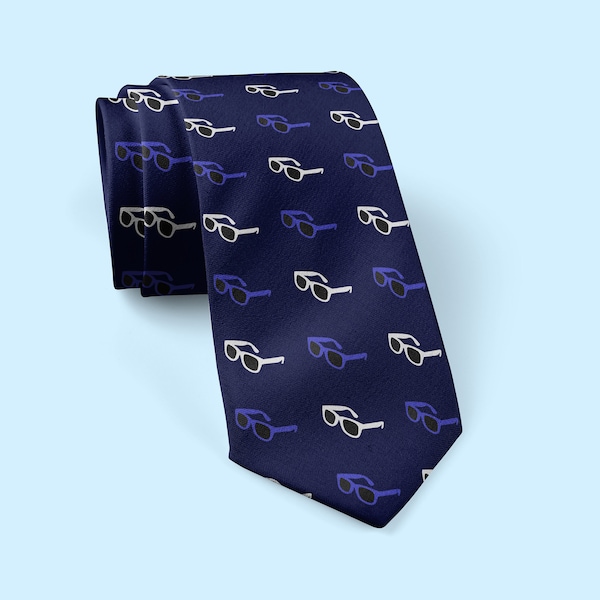 Eyeglasses Necktie - Eye Doctor Tie - Optometrist Gift - Eye Doctor Gift - Ophthalmologist Gift - Optometry Gift - Gift For Eye Doctor