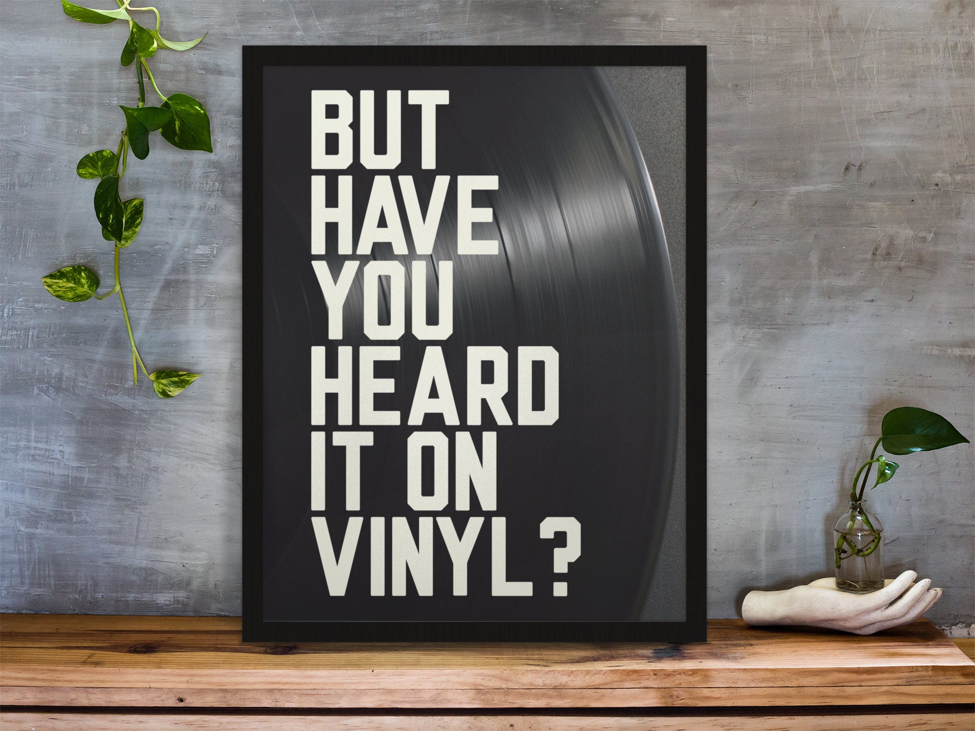 On Vinyl Record Wall Art Have Heard It On Vinyl Music Lover | Etsy