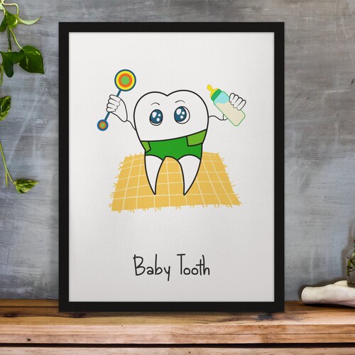 Crooked Tooth / Funny Dental Poster Wall Art / Dentist Teeth Etsy