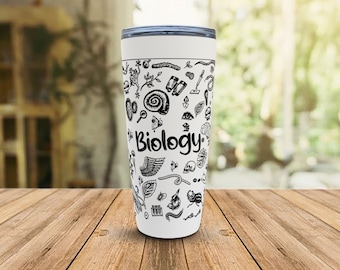 Biology Tumbler, Biology Graduation Gift, Essential Worker Gift, Biology Gift, Viking Stainless Steel Tumbler, Travel Cup Gift