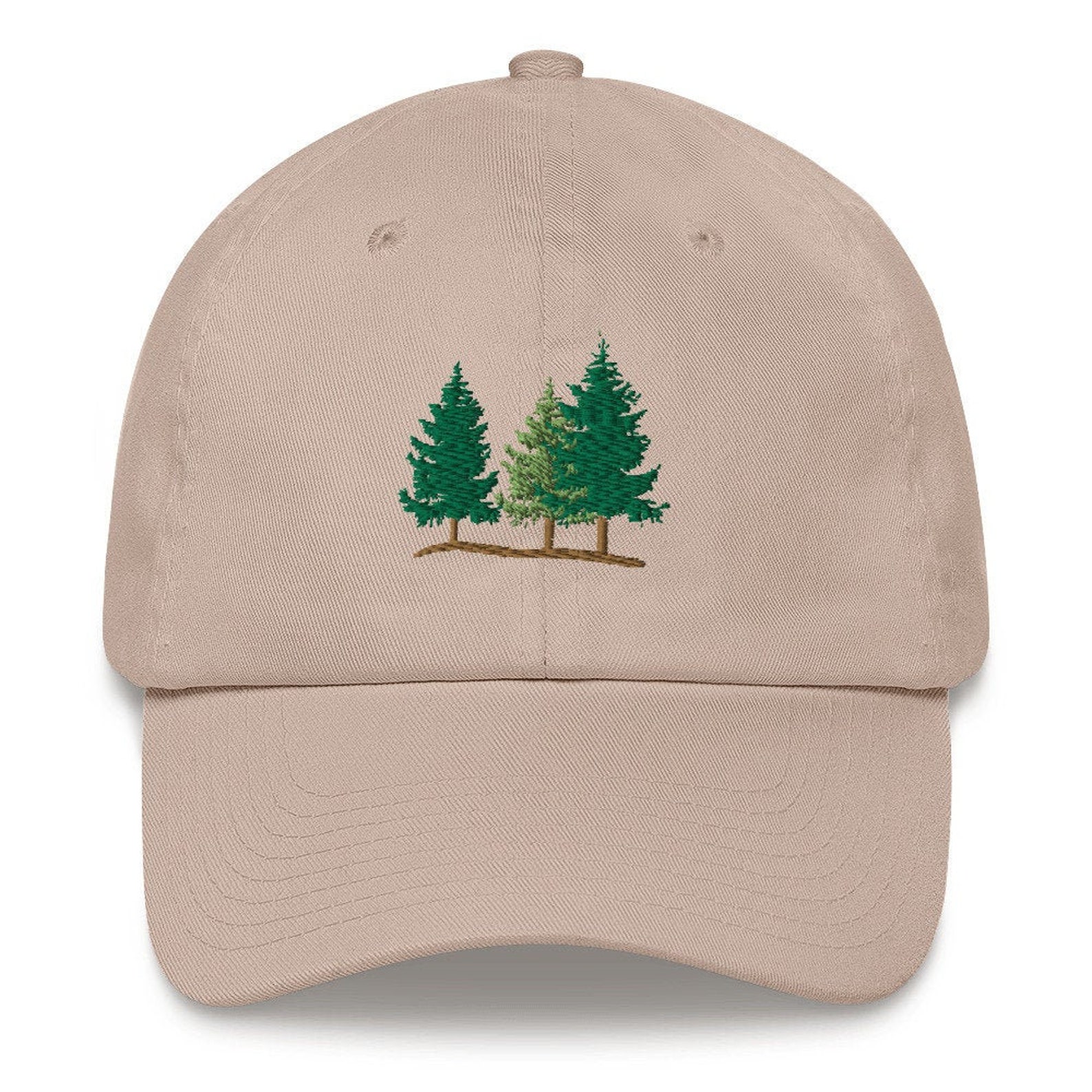 Pine Tree Embroidered Hat hiking Nature Cap Outdoors Forest Etsy