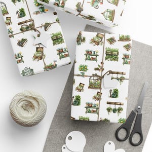 Carta da regalo "Serra primaverile", carta da regalo originale per gli amanti delle piante, carta da regalo "Serra per compleanno", carta botanica per giardinieri