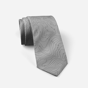 Kontur karte Krawatte, Topografische Karte, Krawatte, Geschenk für Wanderer, Geologen Geschenk, Reisende Geschenk, Karte Druck Krawatte
