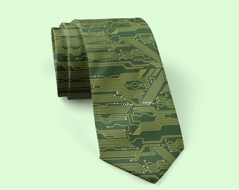 Circuit Board Tie, Programmer Gift, Computer Science Gift, It Guy, Engineer Gift, Geeky Grad Gift For Man