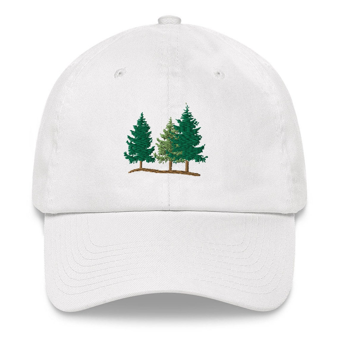 Pine Tree Embroidered Hat |hiking Nature Cap| Outdoors Forest Dad Cap ...