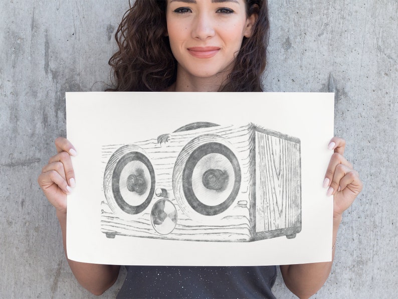 Speaker Wall Art Speaker Poster Music Print Speaker Print Etsy