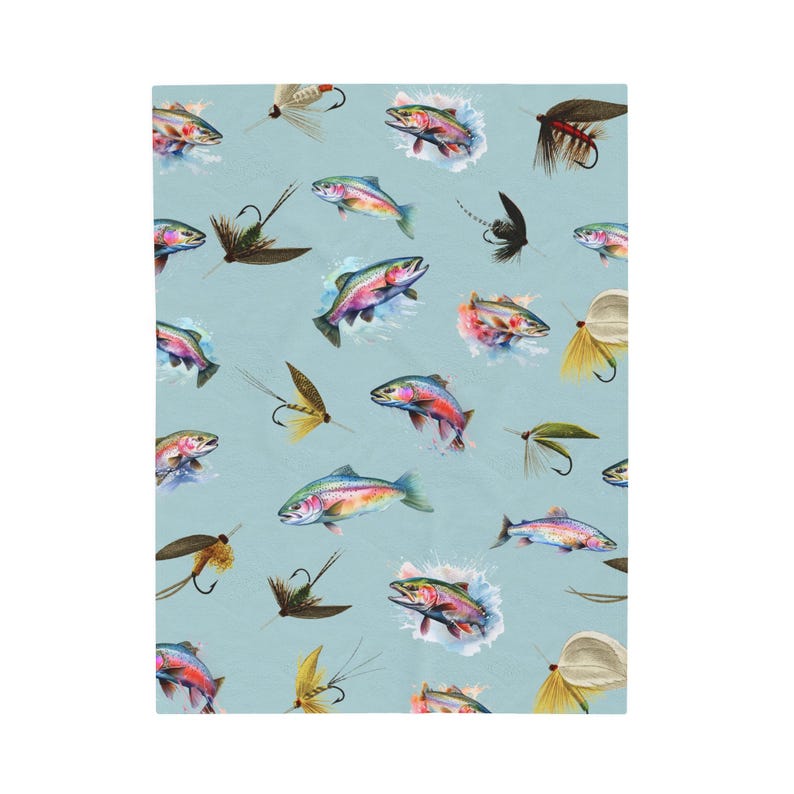 Fly Fishing Blanket, Fisherman Blanket, Fisherman Gift, Father Gift