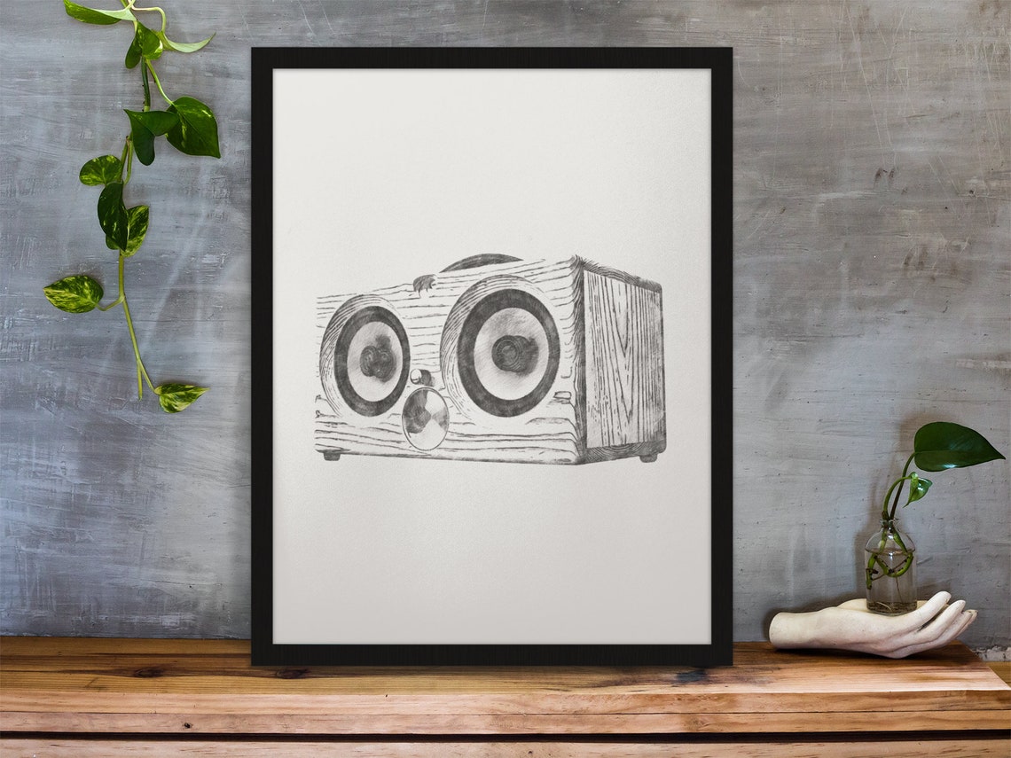 Speaker Wall Art Speaker Poster Music Print Speaker Print Etsy UK