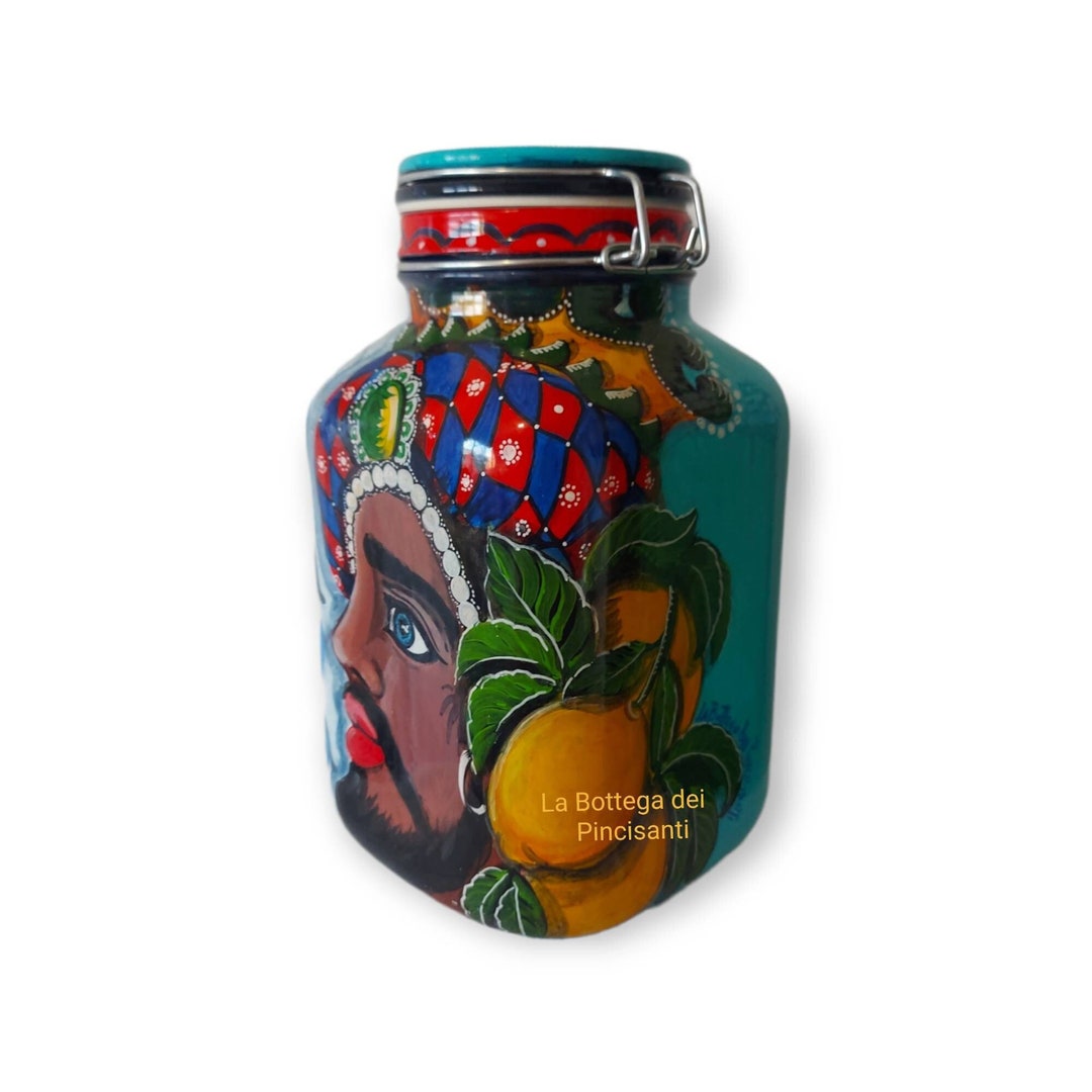 Hand Painted Jars Stash Jar Handpainted Glass Jar Etsy