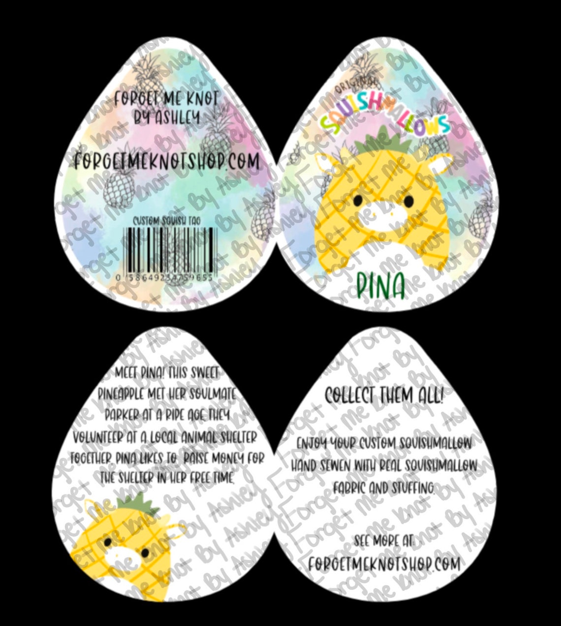 Custom Squishmallow Tag Design Squish Tags DIY Squishmellow Etsy