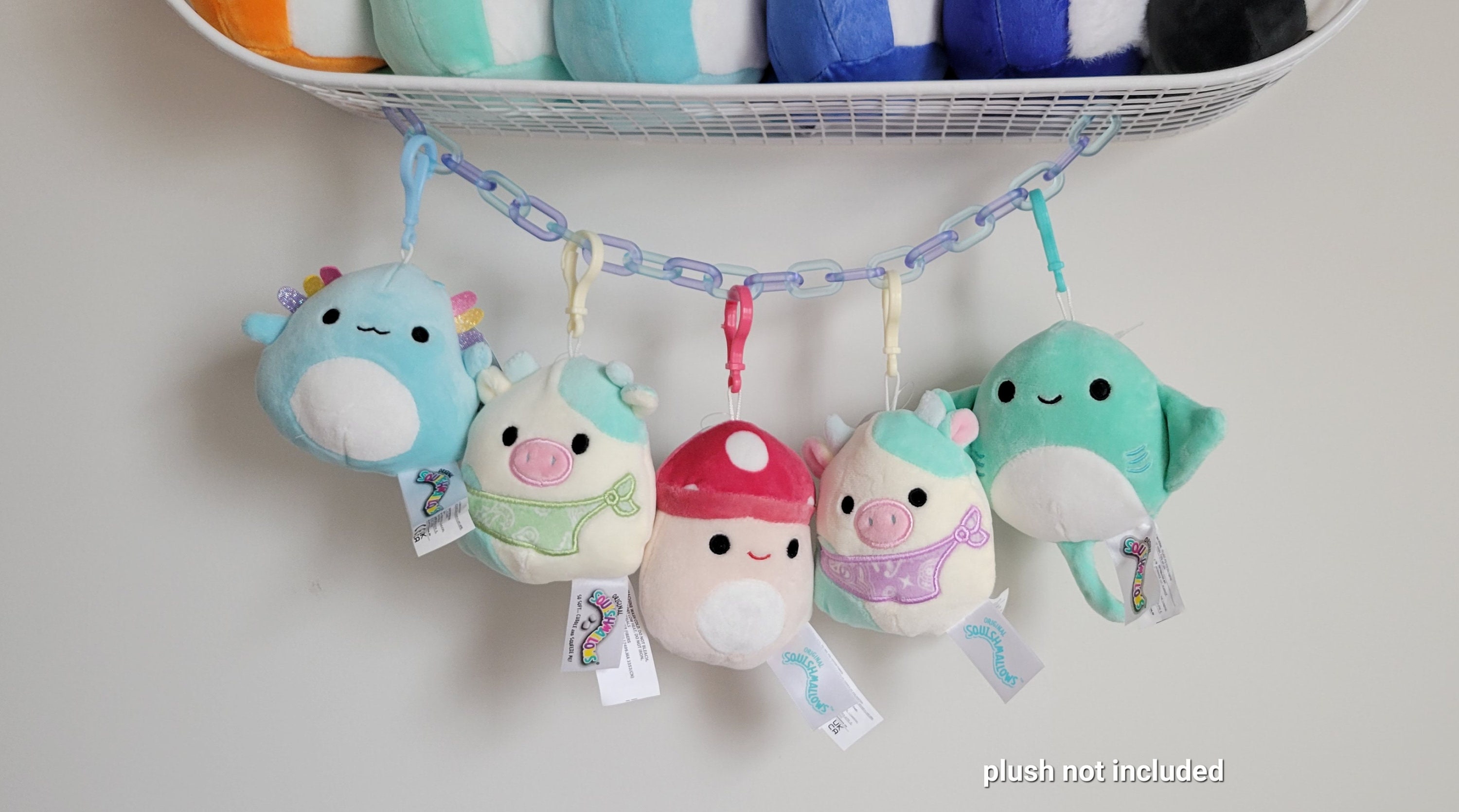 Squishmallow 6 Squishville Hanger Hammock Storage Display Basket Crochet  Decoration Displays Squishmallows Minis 