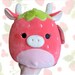 Strawberry Cow Custom Squishmallow 