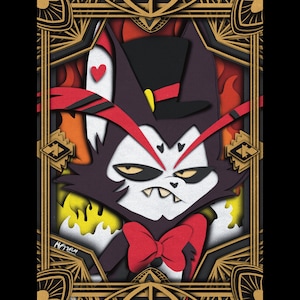 Hazbin Hotel Husk cartoon bartender poster dorm room art multiple sizes