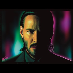Keanu John Wick art print poster, assorted sizes