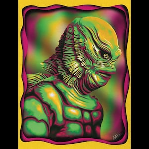 Creature from the Black Lagoon art print Halloween poster