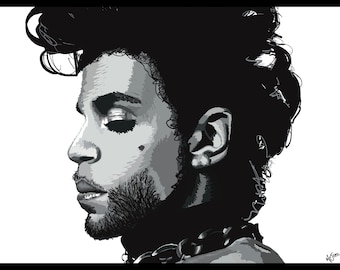 Prince Art Print: Hand-Drawn Portrait Poster