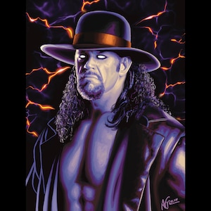 Spooky wrestling grave man undertaker poster art print poster, assorted sizes