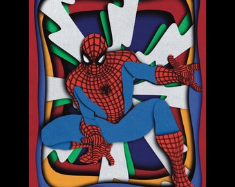 スパイダーマン オープンエディション ポップアート ウォールプリント 