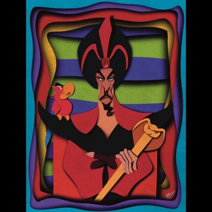 Villains Jafar Aladdin evil advisor poster cartoon dorm room artwork multiple sizes