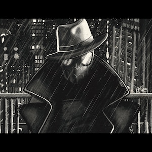 Spider-Man Noir art print poster, multiple sizes